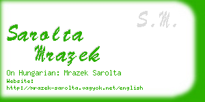 sarolta mrazek business card